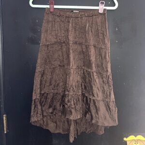 Iz Byer Chocolate Brown Midi Skirt